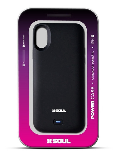 Imagen 2 de 8 de Funda Cargadora Power Case Soul Para iPhone X Xs 3000mah
