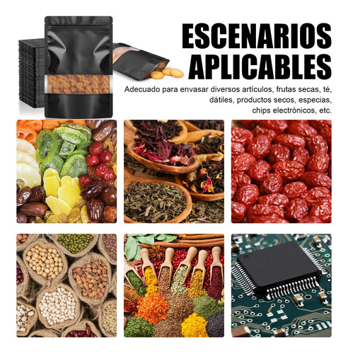 100 Bolsas Stand Up Pouch De Plastico Para 50g 10x15x6cm