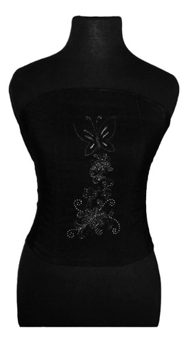 Corset Negro Tachitas Autoadhesivas 