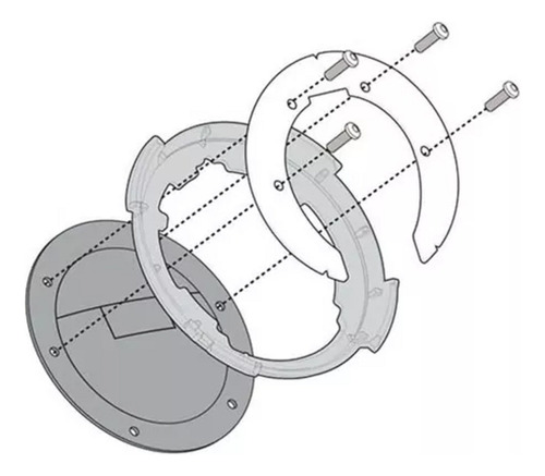 Flange Trava Bolsa Tanque Givi Bf14 Tanklock Ninja 300