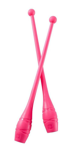 Maças De Ginástica Rítmica (gr) 36 Cm Rosa - Cor Fluo-pink