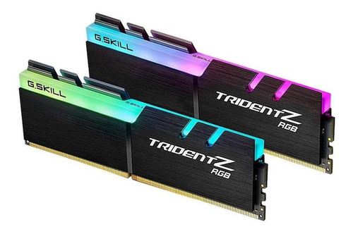 Memoria RAM Trident Z RGB (For AMD) color negro 16GB 2 G.Skill F4-3200C14D-16GTZRX