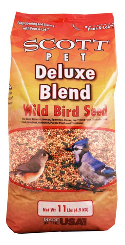 Scott Pet Bolsa De Plastico Deluxe Wild Bird Mix De 11 Libra