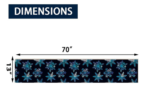 Camino De Mesa De Copo De Nieve Azul De Navidad, Decoración