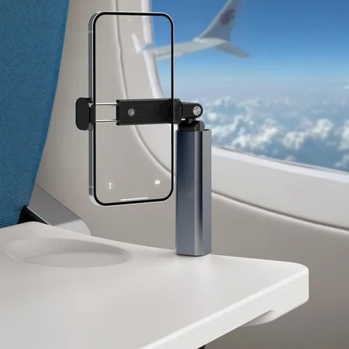 Soporte Para Teléfono De Viaje En Avión, Accesorios Gris