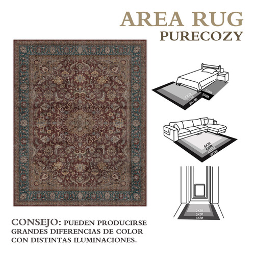 1.8x2.7m Alfombras Persas Vintage Para Sala Tapetes Recamara