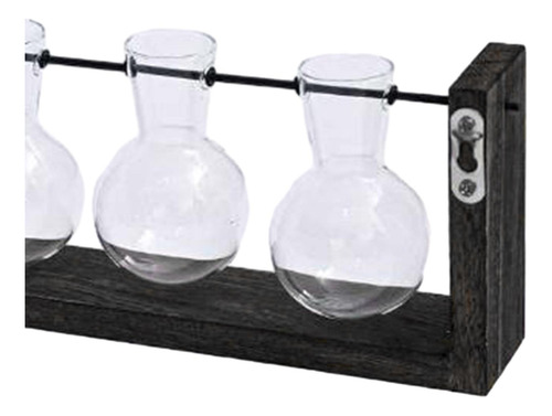 Maceta Colgante De Vidrio, 28cm X 12,5cm Tres Botellas Retro