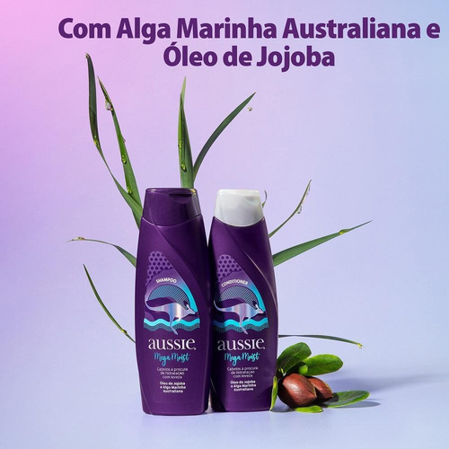 Kit Com 3 Condicionadores Aussie Moist 180ml