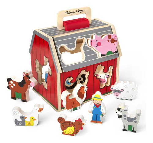 Juguete De Madera Melissa Y Doug Granja 10 Piezas Apilables