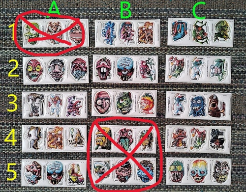 Monstickers Puffy Stickers Años 80s Horror Terror (Usado)
