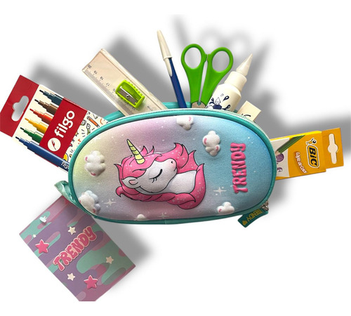 Kit Escolar Cartuchera Con Utiles Escolares Oferta Libreria