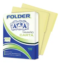 Comprar 100 Folders Tamaño Carta Carpetas Escolares Documentos