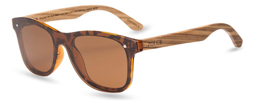 Zolce Gafas De Sol De Madera Ilimitadas, Con Lentes Polariza