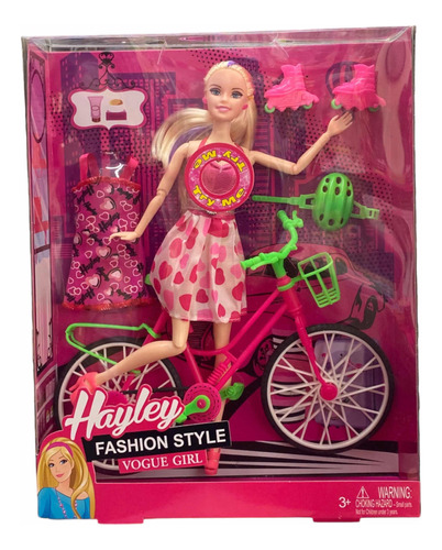 Muñeca Bicicleta Articulada Con Sonido Y Accesorios(pant)