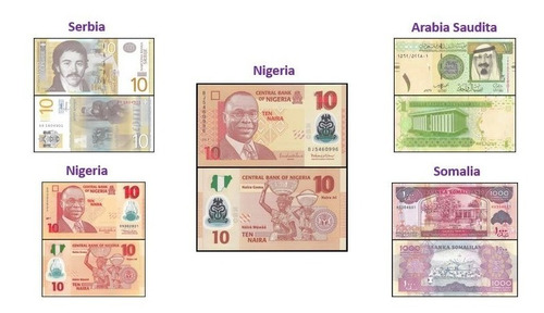 Imagen 5 de 7 de 25 Billetes Nuevos Sin Circular De Todo El Mundo