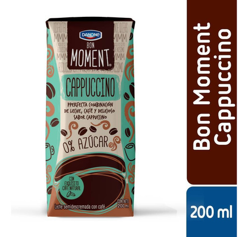 Bon Moment Cappuccino 0% De Azucar 200ml Danone