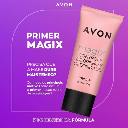Avon - Magix Primer Controle De Brilho E Oleosidade 30ml Branco