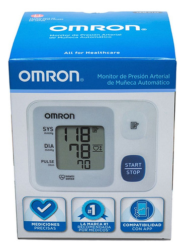 Monitor digital de pressão arterial de pulso Omron Hem6124