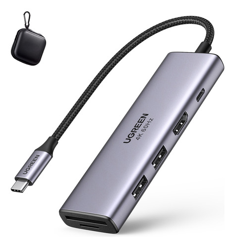 Hub Usb C 3.0 Ugreen Adaptador Multi Portas 6 Em 1 4k/60hz