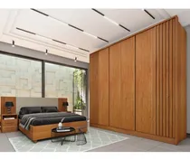 Comprar Quarto Casal Ripado Guarda-roupa 6 Portas Com Cama E
