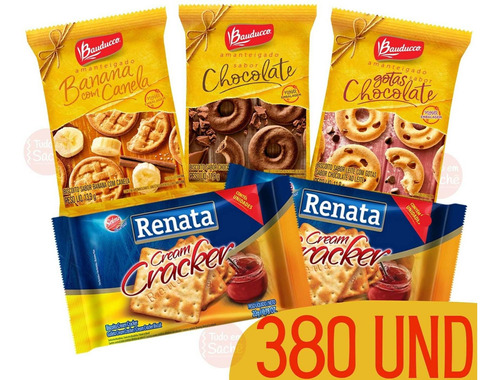 Biscoito Sache Cream Cracker Amanteigado Bauducco Renata 380