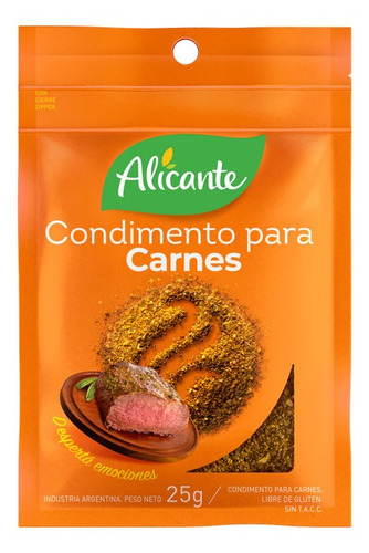 Pack X 12 Unid. Condimento Para Carne 25 Gr Alicante Condi