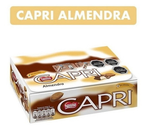 Chocolate Capri Sabor Almendra X 24 Unidades