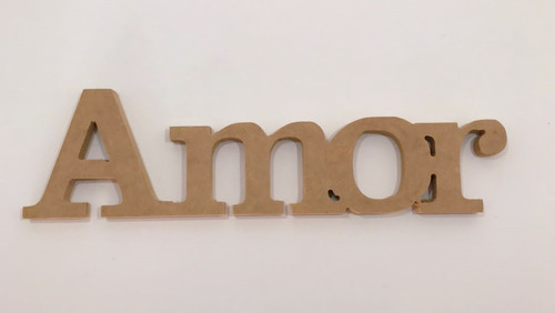 Imagem 1 de 3 de Palavra Amor 15mm 10x36 Mdf