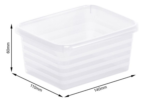 Caja Linus A7 14x6x11 Cm Rotho Transparente