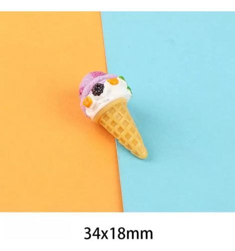 Set 8 Mini Helados Barquillos 3 D Calidad ( Casa De Muñecas)