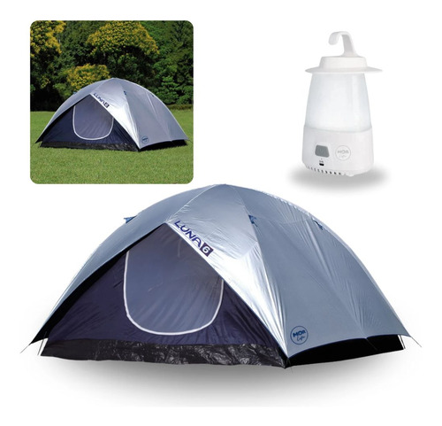 Barraca Camping 6 Pessoas Luna Mor + Luminaria Led Portátil