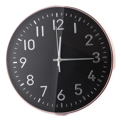 Reloj De Pared Oro Rosa Con Negro 30cm