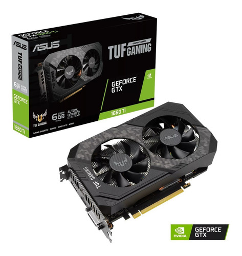 Tarjeta de video Nvidia Asus TUF Gaming GeForce GTX 16 Series GTX 1660 Ti TUF-GTX1660TI-6G-EVO-GAMING 6GB