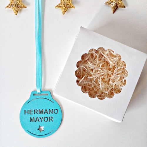 Medalla Hermano Mayor Regalo Nacimiento Bebe