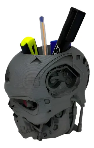 Lapicero Terminator T-800 3d Cabeza Robot
