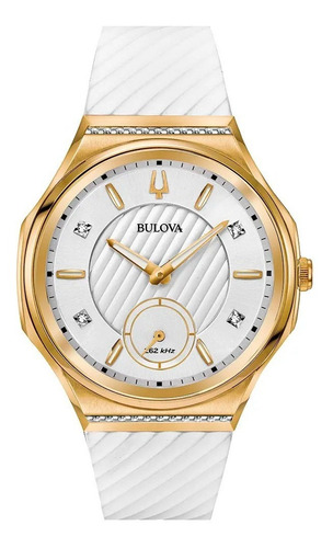 Relógio Bulova Feminino Curv 98r237 Diamond Original Nfe