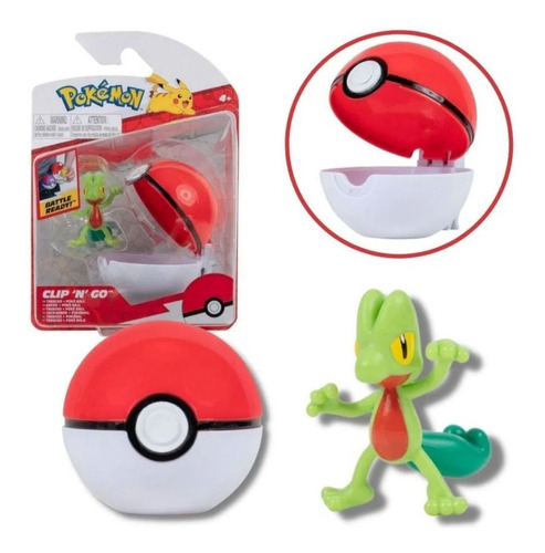 Pokebola Clip Pokemón Com Boneco Treecko