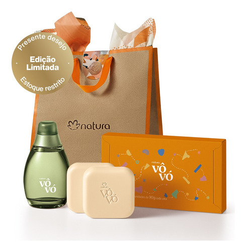 Presente Natura Vôvó Masculino Dia Dos Avós - Vovô Colônia 100ml + 2 Sabonetes 90g Cada Volume Da Unidade 100 Ml