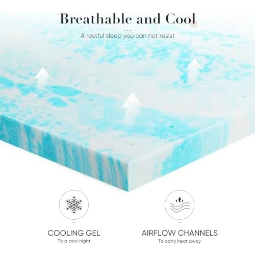 Cubrecolchón - Cubrecolchón De Espuma Viscoelástica De Gel D