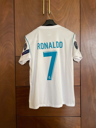 Jersey Local Futbol Retro Real Madrid Final 2018 Blanco