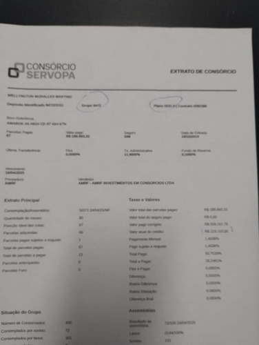 Consórcio Comtemplado