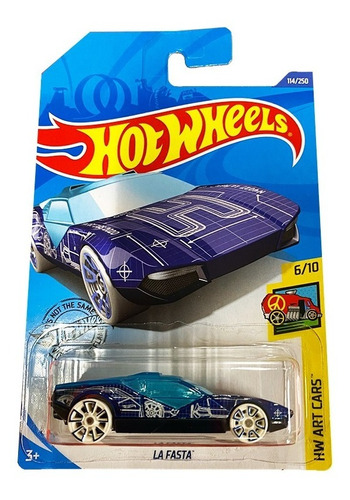 La Fasta Hw Art Cars Azul Hot Wheels 6/10 (114)