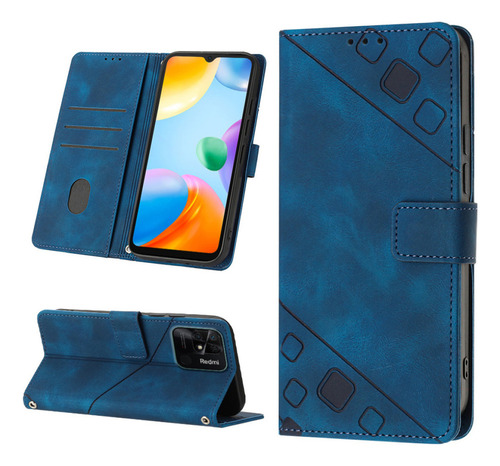 ( Funda Tipo Cartera Con Tapa En Relieve Para Xiaomi Redmi 10c