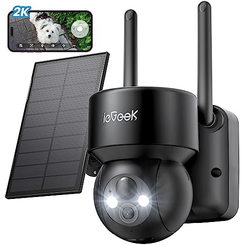 Security Cameras Wireless Outdoor - Smart 2k Solar Wifi...