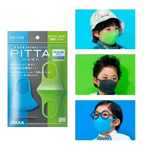 Tapaboca Pitta Mask  Importado Niños Paquete X 3