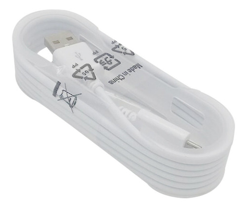 Cable Micro Usb  1mt Blanco Compatible Todas Las Marcas