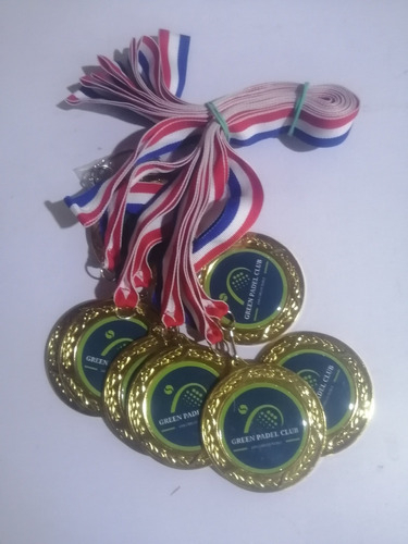 Medallas Deportivas 50 Mm Grabadas Con Cinta Y Logo 