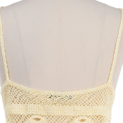 Imagen 6 de 7 de Blusa Crochet Tul Salida De Playa Fresca Sexy Transparencias