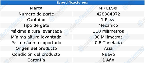 Gato Mecanico Para Audi A2 2002 - 2014 (generico)