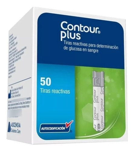 Tiras Reactivas Contour Plus X 50 Unidades Color Blanco